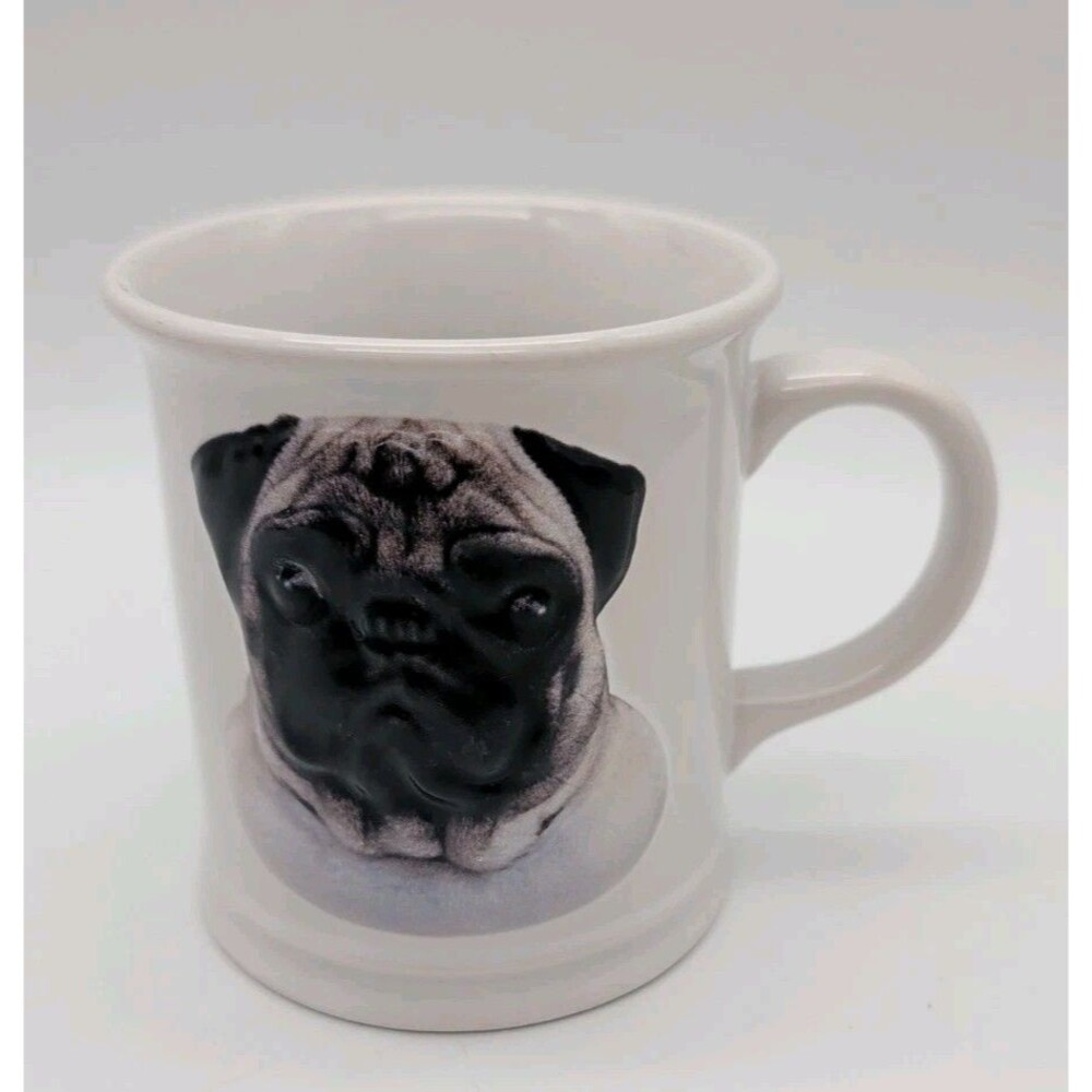 XPRES Best Friend Originals 3D Pug Face Coffee Cup Mug 2006 Barbara Augello